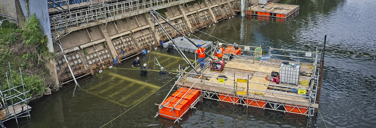 River Severn Eel Screen Installation